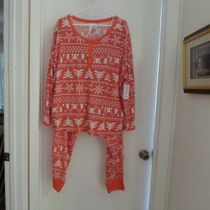 Joyspun Women Two-Piece Holiday Sleepwear